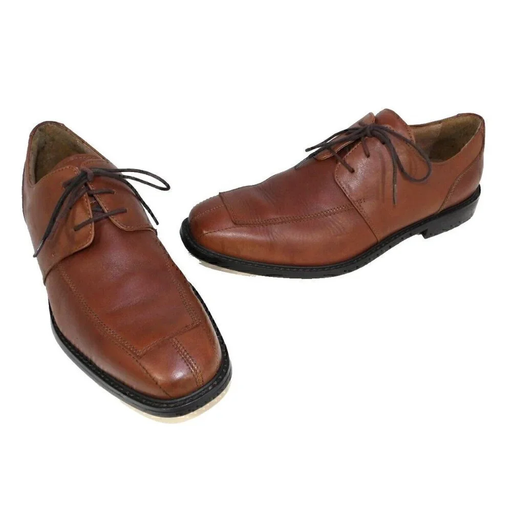 FLORSHEIM brown leather lace up oxford dress shoes men's size 10 D